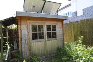 Gartenhaus mit PV auf dem Dach