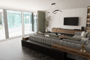 Visualisierung Wohnzimmer EG