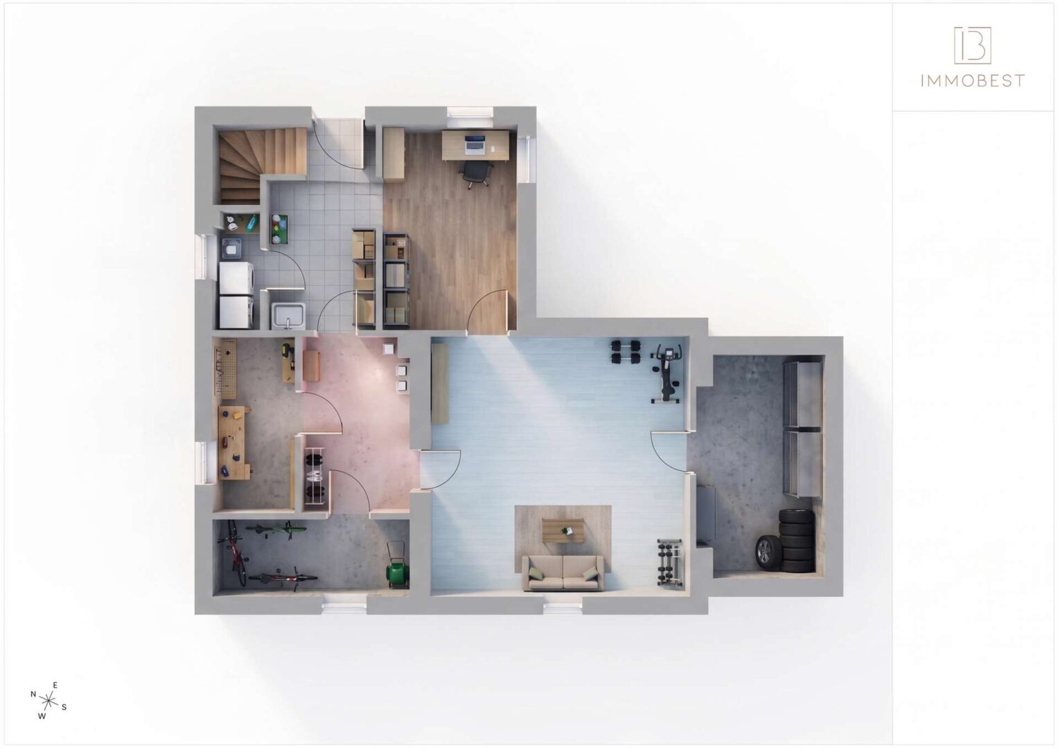 Visualisierung Grundriss UG
